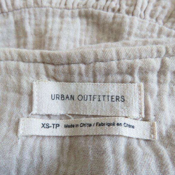 URBAN OUTFITTERS Gauzy 100% Cotton Tiered Tank Dress in Cream Coastal Boho XS - Picture 14 of 15